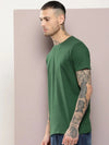 Dillinger Men's Dark Green Plain T-Shirt