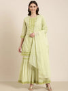 Women Green Paisley Kurta Set-GW-3283-Green