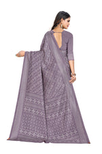 Vimla Women's Purple Art Silk Uniform Saree with Blouse Piece