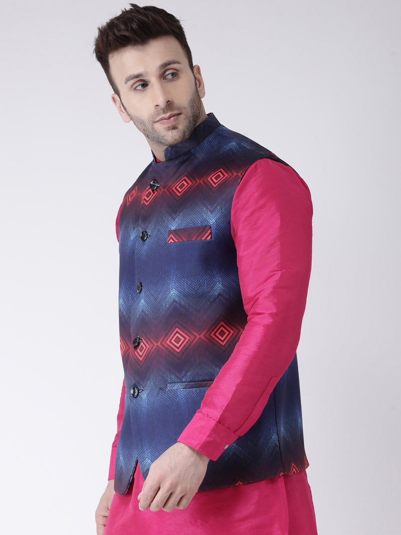 Hangup Men Standard Printed Men's Indian Wear-112APrintedNehru