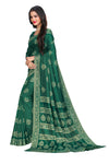 Vimla Women's Dark Green Art Silk Uniform Saree with Blouse Piece