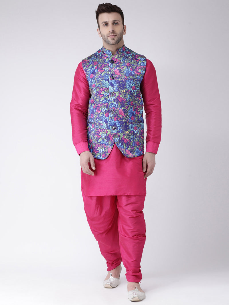 Hangup Men Standard Printed Men's Indian Wear-113APrintedNehru