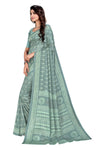 Vimla Women's Sea Green Art Silk Uniform Saree with Blouse Piece