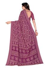 Vimla Women's Maroon Art Silk Uniform Saree with Blouse Piece