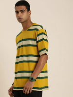 Dillinger Multicoloured Striped Oversized T-Shirt-DLMOV198STR07-S