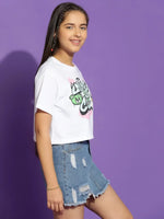 Lil Tomatoes Girls Cotton Crop Top-GGT-S24-1481_WHITE_28