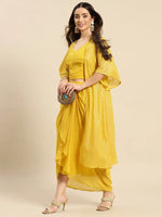 Women Solid Standard Yellow Jumpsuits & Sets