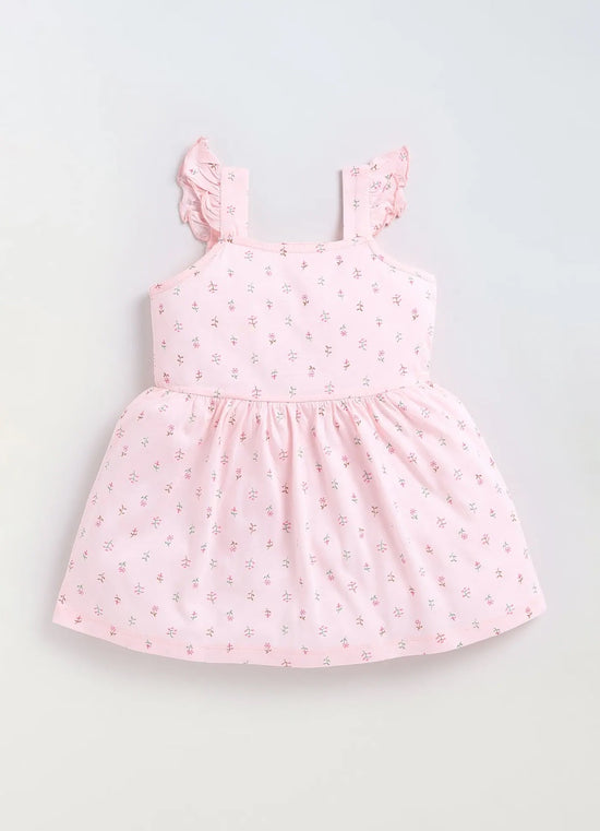 Mimino Indi Baby Girls Midi/Knee Length Casual Dress (Pink)-IGFRKMN24011A_12/18