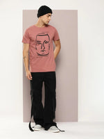 Dillinger Pink Graphic Regular T-Shirt-DLCR18146WRS-S