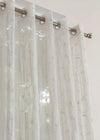 Ivy Vines Embroidered Sheer Curtain - White- Single-230424026