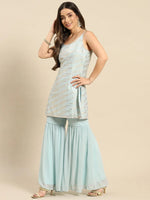 Sharara with kurta in Powder Blue