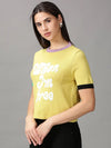 Women's Mustard Solid Top-RY-5170-Mustard