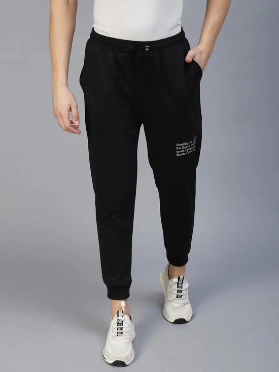 Rigo Black Text Print Jogger