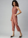 Women's Brown Geometrical Jumpsuit-AE-9890-Brown