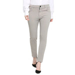 Smarty Pants Women's Cotton Lycra Ankle Length Pastel Grey Color Formal Trouser