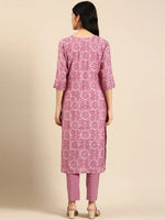 Women's Purple Printed Kurta Set-SKC-3364-Violet