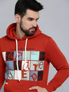 Men Orange Solid Sweatshirt-SCAW-35-Rust