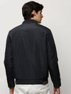 Men Navy Solid Casual Bomber Jackets-ZD-3705-Navyblue