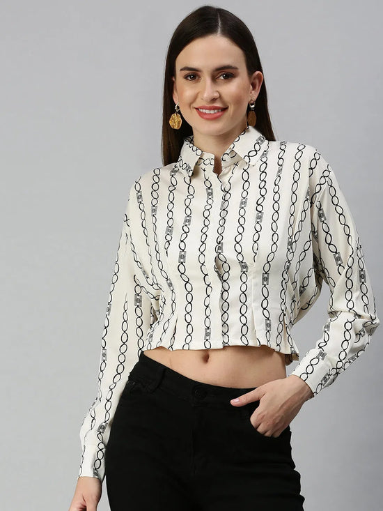 Women's Champagne Printed Tops-AE-7040-Champangeblack