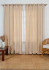 Buru 100% cotton boho curtain for living room - Room darkening - Mustard - Single - Pack of 1-240422007