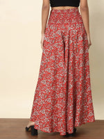 Red Paisley Printed Palazzo