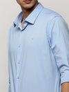 Men Blue Solid Shirt-LANCEPLAIN-219-Blue