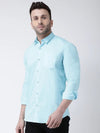 Hangup Men Slim Solid Shirts-CollarSkyShirt