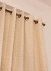 Antique Rose 100% cotton minimal curtain for living room - Room darkening - Cream - Pack of 1-230421003