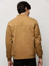 Men Khaki Solid Casual Bomber Jackets-ZD-3004-Khaki