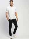 Men White Solid Shirt-BRION-1806-White