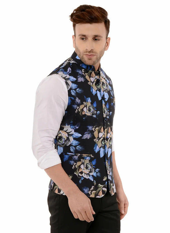 Hangup Men Standard Printed Men's Indian Wear-3APrintedNehru