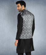 Hangup Men Standard Printed Men's Indian Wear-ST0311271_Grey_PrntNehru