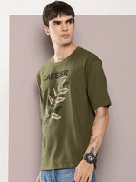 Dillinger Olive Graphic Oversized T-shirt-DLMOV278OGRN-S