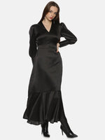 Black Vintage Maxi Dress-17288