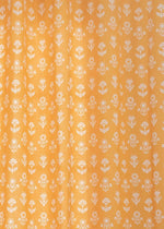 Dahlia 100% cotton floral curtain for living room - Room darkening - Mustard - Pack of 1 - Pack of 1-230422013