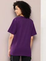 Dillinger Purple Graphic Oversized T-Shirt-WMNCR397GRL-XS