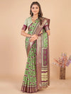 Saree Mall Women's Dola  Light Green Woven Design Designer Saree With Blouse Piece-UNVRSE39B