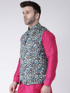 Hangup Men Standard Printed Men's Indian Wear-121APrintedNehru