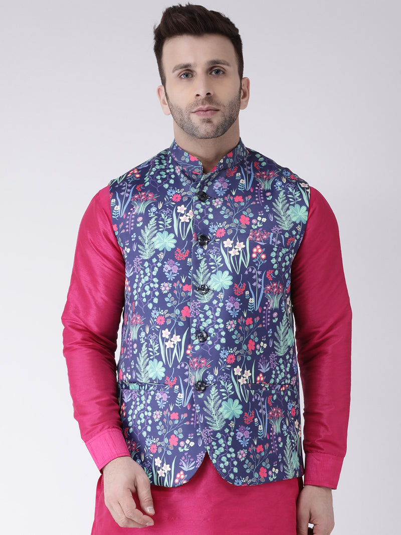 Hangup Men Standard Printed Men's Indian Wear-122APrintedNehru