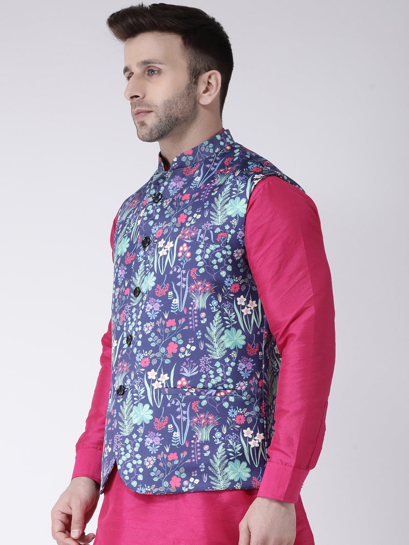 Hangup Men Standard Printed Men's Indian Wear-122APrintedNehru