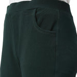 Smarty Pants Women's Cotton Lycra Bell Bottom Bottle Green Formal Trouser