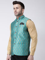 Hangup Men Standard Solid Men's Indian Wear-124AJacquardNehru