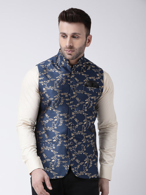 Hangup Men Standard Solid Men's Indian Wear-125AJacquardNehru