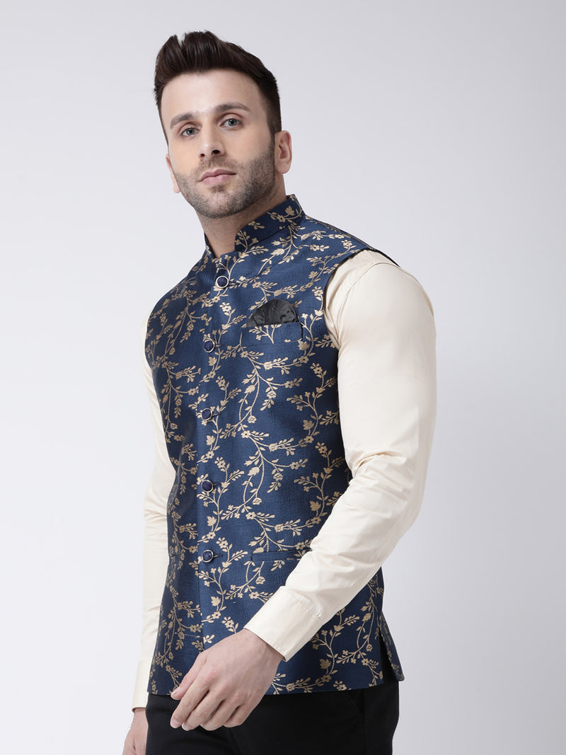 Hangup Men Standard Solid Men's Indian Wear-125AJacquardNehru