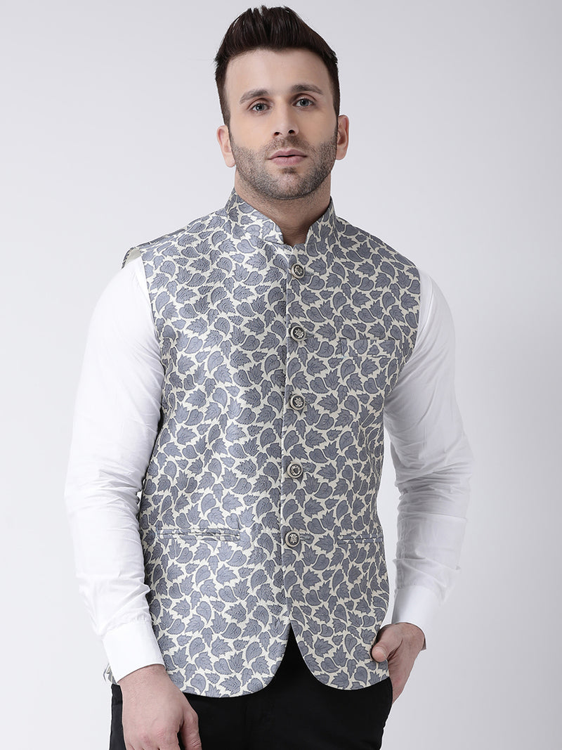 Hangup Men Standard Solid Men's Indian Wear-126AJacquardNehru