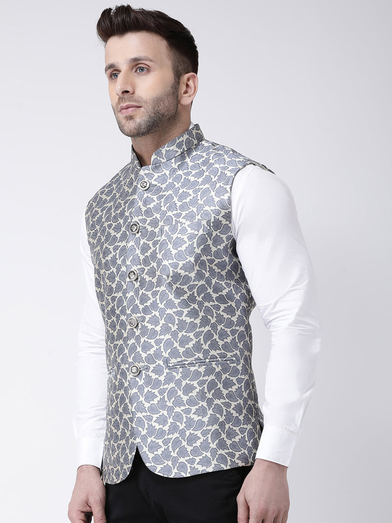 Hangup Men Standard Solid Men's Indian Wear-126AJacquardNehru