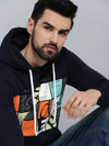 Men Blue Solid Sweatshirt-SCAW-35-Navyblue