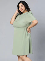 Beauticious light green plus size women dress