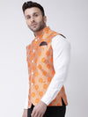 Hangup Men Standard Solid Men's Indian Wear-129AJacquardNehru