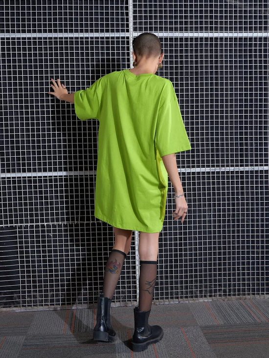 Women Green TALLYDEGA Oversized T-Shirt Dress